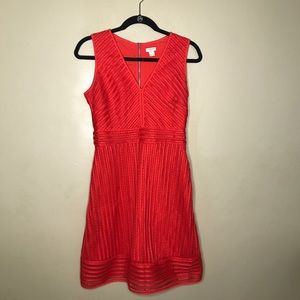 Burnt Orange J. Crew Fit and Flare Dress